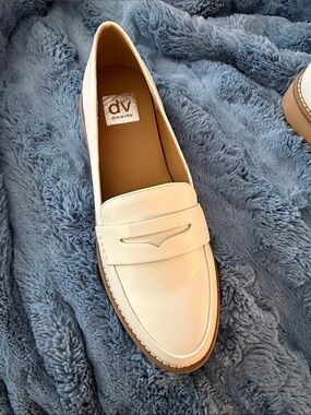 Dolce Vita Cream Leather Penny Loafers